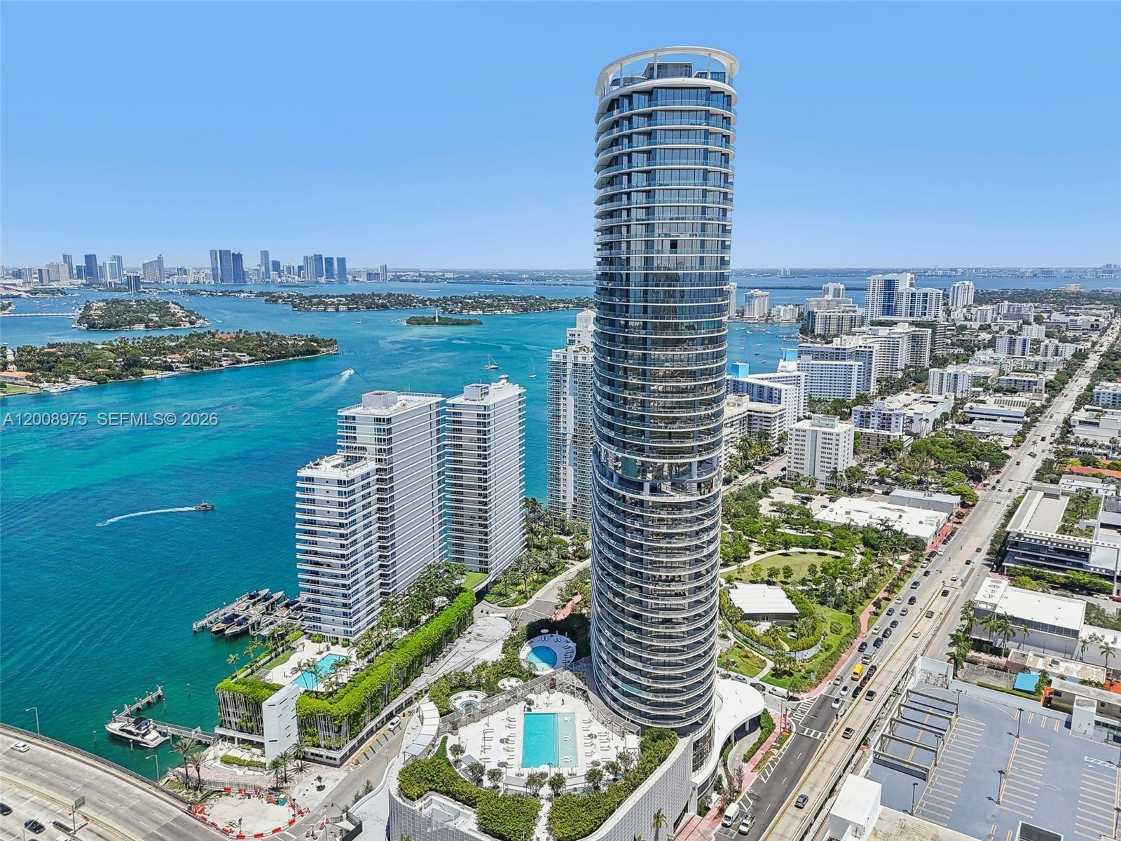 Miami Beach Art Deco luxury district skyline